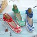 Blue White Porcelain Embroidered Cloth For Women, Spring And Autumn Casual Shoes With Double Buckle Retro Shallow Design_vogvips.com
