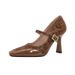 First Encounter: Leopard Print Brown High Heels For Elegant Women, 2025 Autumn New Vintage Hong Kong Style Mary Jane_vogvips.com