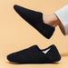 Indoor Household Men's Slippers Soft-soled Casual Non-slip Lightweight Fleece Cotton Shoes_vogvips.com