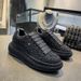 2026 For Baiman White Women New Thick-Soled Rhinestone Leather Versatile Sports Casual Diamond Single Shoes Black_vogvips.com