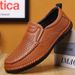 Suitable For All Seasons New Top Layer Cowhide Loafers Genuine Casual Men's Hollow Leather Sandals Driving Dad Shoes_vogvips.com