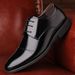 European Warm Series Men's Genuine With Fleece, Warm Casual Winter Cotton Leather Shoes, Pointed Toe Hidden Heel Business Formal Shoes_vogvips.com