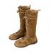 Women Boxing Boots Miting Front Lace-Up Casual Long Round Toe Versatile Height-Increasing Comfortable Martin Side Zipper Cool And Handsome_vogvips.com