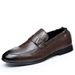 High-End Soft Sole Formal Business 2024 New Korean Style Black Leather Men's Casual Wedding Shoes Trendy_vogvips.com