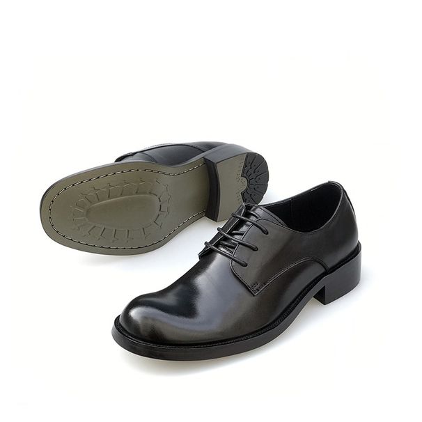 ShoeVault Casual Korean Business Formal British Style Genuine Leather Men's Round Toe Large Size Trendy Shoes_vogvips.com