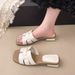 Foreign Trade Large Size Chunky Heel Women, 2025 Summer New Style, Square Toe High Heel, European And American Casual_vogvips.com