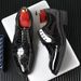 Men’s Shoes Oxford Shoes Men's Leather Shoes Three dimensional Square Toe Japanese Leather Shoes _vogvips.com