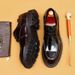 Men's Real Men's Formal Wear, English Derby Shoes, Patent Leather Glossy Business Shoes_vogvips.com