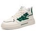 Autumn New Breathable High Top White Men's Korean Version Trendy Versatile Thick Soled Sports And Leisure Board Shoes_vogvips.com
