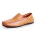 Large Size Cowhide Loafers Leather British Style Single Casual Men's Trendy Shoes_vogvips.com