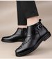 Men's Leather Boots Crocodile Pattern First Layer Martin Boots Men's Leather Cotton Boots With Cotton To Keep Warm_vogvips.com