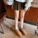 Grape Mom Super Good Version~ Zhou Dongyu Same Style Fleece-Lined Thick-Soled Wool Snow Women's Furry Short Boots_vogvips.com