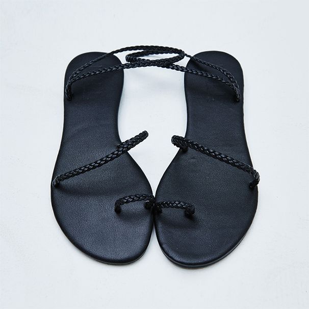 Factory Direct Sale 2025 New Round Toe Cross-border Women's Fashion Versatile Flat Sandals For Women_vogvips.com