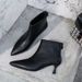 Pointed Toe Thin Heel Genuine Leather Short High Heels Winter 2024 New Soft Cowhide Shoes Fleece Lined Boots Women_vogvips.com