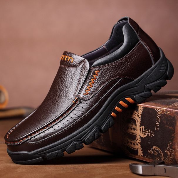 Autumn new leather casual business leather shoes for men light breathable non-slip_vogvips.com