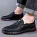 Suitable For All Seasons Spring Autumn New Breathable Leather Men, Business Fashion Soft Sole Casual Shoes For Middle-aged And Elderly, Slip-on_vogvips.com