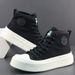 Men's Shoes High Top Canvas 2024 Spring Student Trend All Match New Breathable Men's Sports Casual Shoes_vogvips.com