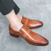 Regal Footwear Summer Breathable Business Casual Genuine Fashion British Style Pointed Toe Slip-On Formal Leather Men's Wedding Shoes_vogvips.com