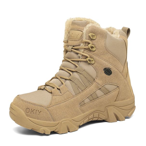 「XGXC」Winter High-top, Double-faced Fleece Combat Boots, Stylish Outdoor Travel And Camping Waterproof Tactical Boots, Direct Sales_vogvips.com