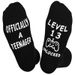 Mid-tube socks soles English letters non-slip glue floor socks creative casual game socks_vogvips.com