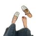 P5 Silver Flat-bottomed Baotou Half-slippers Outside Wear 2023 Summer New Mother Mary Jane Muller Ladies Sandals Single Shoes_vogvips.com