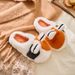 Cute For Women Fleece-Lined Warm Comfortable Home Non-Slip Thickened Outdoor Couple Cotton Slippers Winter_vogvips.com
