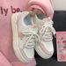 Popular Star-patterned White Sneakers Women, 2026 New Model, Versatile Breathable, Spring And Autumn Thick-soled Casual_vogvips.com