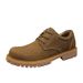 Men's Round Head Men's Casual Shoes Front Lace-up Loafers Low Heel Work Men's Shoes_vogvips.com