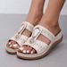 Large Summer New Style Cool For Women, Flat Bottom Slope Heel Hollow Water Diamond Embroidered Women's Slippers_vogvips.com