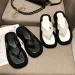 Black/white Mixed Color Thick Bottom Flip Flops Women Famous Designer Clip Toe Slippers Ladies Platform Jandal Slides_vogvips.com