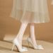 Women's Shoes 31 32 33 Small Size Elegant White Lace High Heels Pointed Toe Stiletto Wedding Shoes For Brides & Special Occasions_vogvips.com