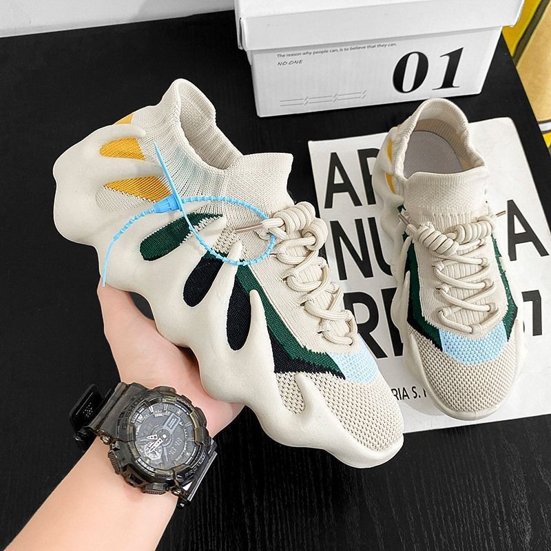 Octopus Men's Summer 2026 New Coconut Sports Casual Flyknit Breathable Mesh Running Trendy Shoes_vogvips.com