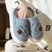 Autumn Winter Cotton Slippers For Women Couples Indoor Home Non-Slip Thick Sole Warm Maternity Stepping On Feces Feeling_vogvips.com