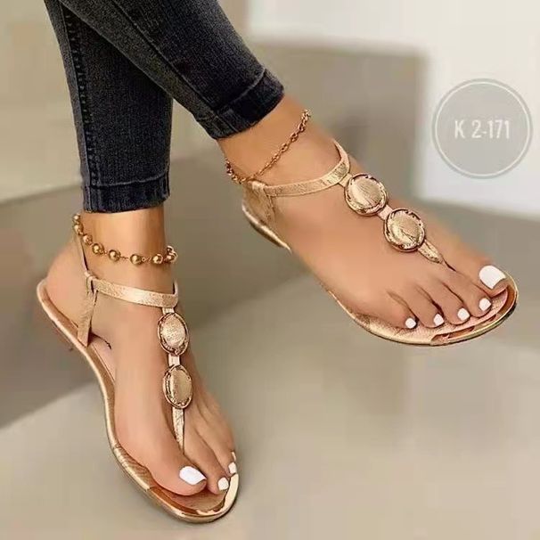Women's Shoes Summer Fashion Leisure Beach Clip Toe Low Heel Large Size 40 43 Sandals_vogvips.com