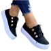 Large Size Women's Casual Round Toe Shoes Thick Sole Rubber Footwear Comfortable Single Shoes_vogvips.com