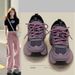 Durable Women's Dad 2024 New Model Spring And Autumn Breathable Lightweight Sneakers Thick-soled With A High-end Feel_vogvips.com