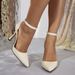 Women's High Heels Party Party Hotel Off White Stilettos Women's Shoes Fashion Pointed Simple High Heels Women_vogvips.com