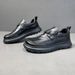 Men's Leather Men's Spring Breathable Business Formal Wear, British Style Le Fu Dou Shoes, One Foot Black Casual Shoes_vogvips.com