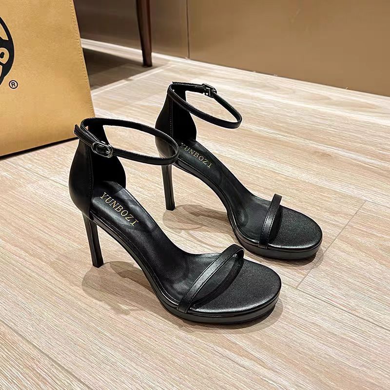 Single-strap Sexy Versatile Stiletto 2025 New Women's Platform Thick-soled Sandals Summer High Heels_vogvips.com