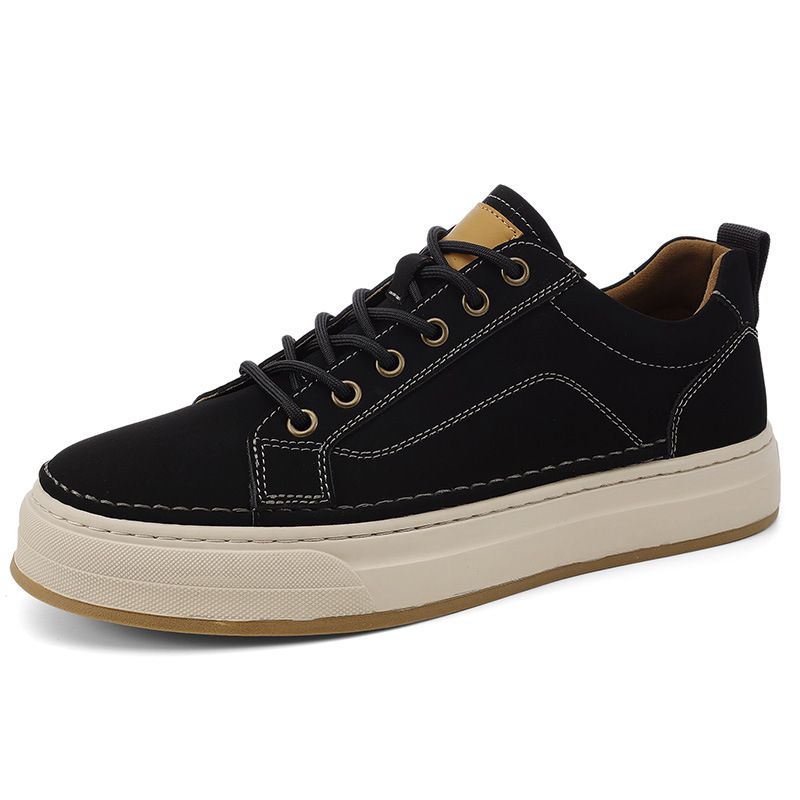 Men's Shoes Invisible Heightening Shoes Platform Inner Heightening Shoes British Sports Shoes Casual Board Shoes_vogvips.com