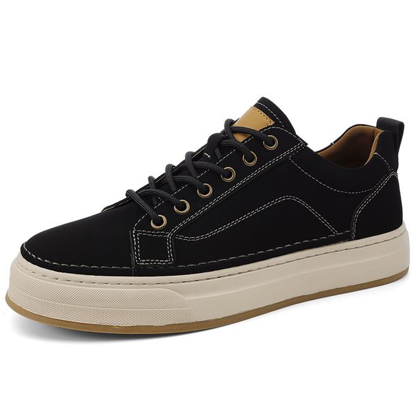 Men's Shoes Invisible Heightening Shoes Platform Inner Heightening Shoes British Sports Shoes Casual Board Shoes_vogvips.com