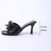 New Cross-border Stiletto Fish-mouth For Women, 2025 Summer New European And American High-heeled Shoes, Large Size Bow_vogvips.com