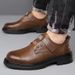 Men's British Style Business Work Trendy Versatile Sole Soft Leather Low-top Casual Shoes No-tie_vogvips.com