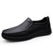 Men's Leather Shoes For Spring And Autumn, Dad Shoes, Non-Slip Soft Sole, Trendy And Versatile Men's Casual Slip-On Leat_vogvips.com