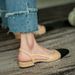 MTX Soft Leather Color Block Sandals Flat Thick Highs French Style 2025 New Shallow Mouth Single Shoes Women Spring Mid_vogvips.com