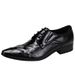 Men's business dress shoes pointed English leather alligator print men's shoes_vogvips.com