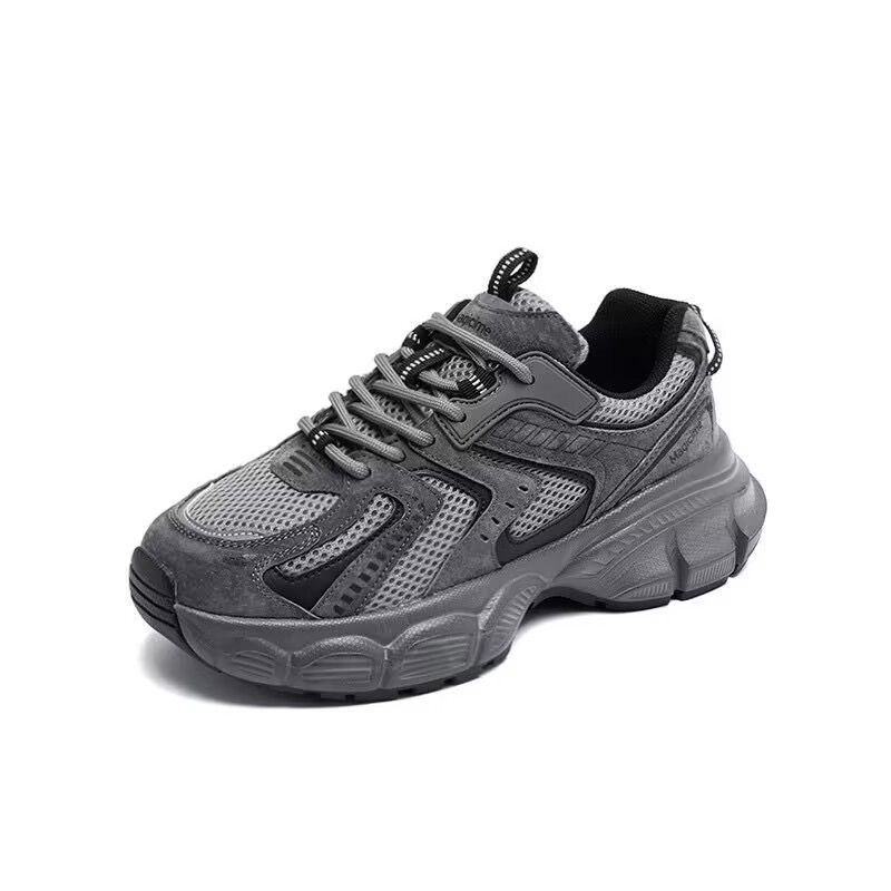 Shoes For Women New Silver Thick Soled Height Enhancing Daddy Shoes For Women Retro Fashion Casual Sports Shoes Trend_vogvips.com