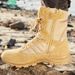 Feihu High-top Breathable Zipper Mountaineering Boots Men's And Women's Travel Hiking Shoes Non-slip Outdoor Wear-resistant Outdoor Boots_vogvips.com
