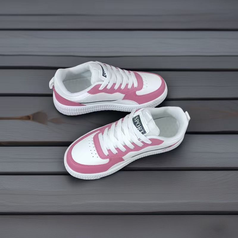 Cross-border Mesh Sports White Sneakers Women, Versatile Single Shoes, Fashionable Thick-soled Casual Wear,_vogvips.com