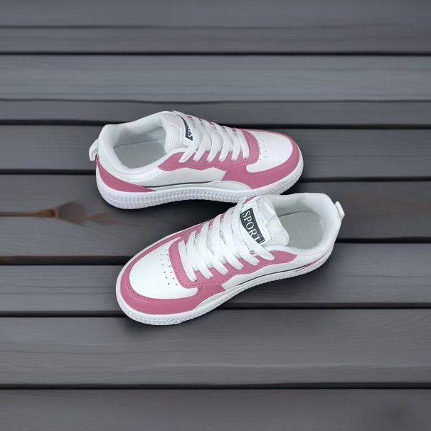 Cross-border Mesh Sports White Sneakers Women, Versatile Single Shoes, Fashionable Thick-soled Casual Wear,_vogvips.com